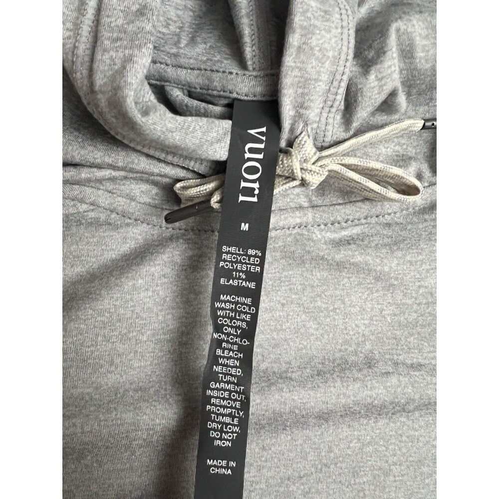 Vuori Womens Essential Halo Hoodie Pullover Pale Grey Heather Medium New $96 - Picture 3 of 4